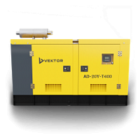 картинка Дизельный генератор Vektor AD-20Y-T400 в шумозащитном кожухе компании Нова Механика